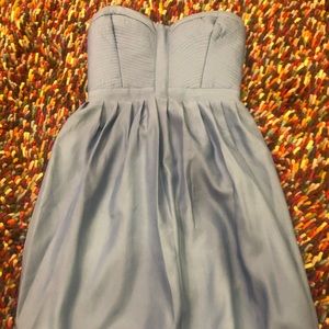S Periwinkle strapless dress. Brand: Devlin.